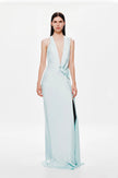Misha Harlow Satin Dress - Ice blue