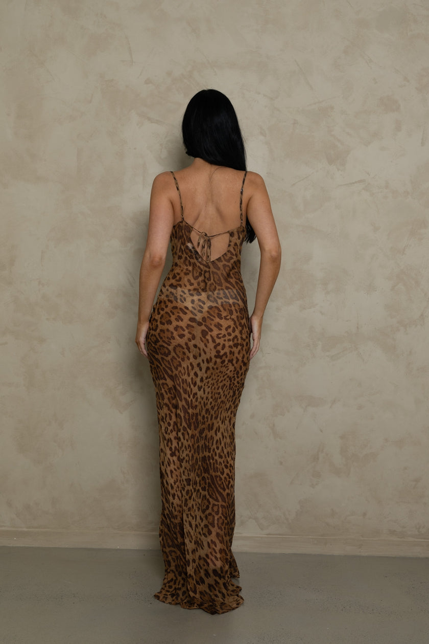Rat and Boa Valentina Maxi Dress - Leopard