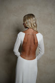 Sasha Therese Athena Mother of Pearl Maxi Dress - White