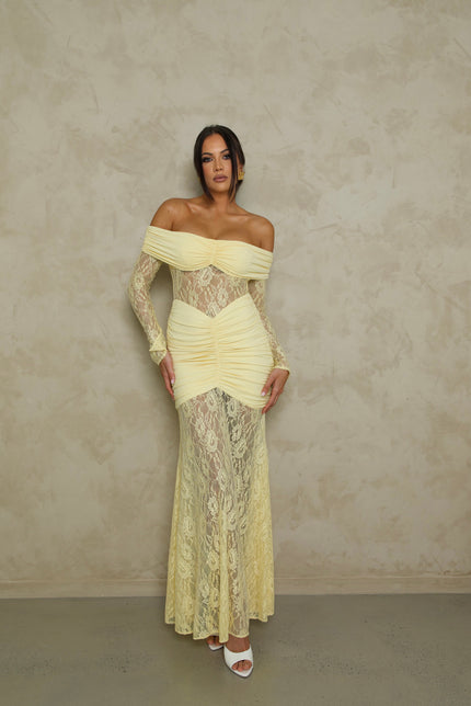 Babyboo Sauline Maxi Dress - Lemon