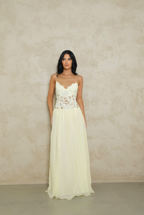 Hansel and Gretel Stephanie Maxi Dress - Butter