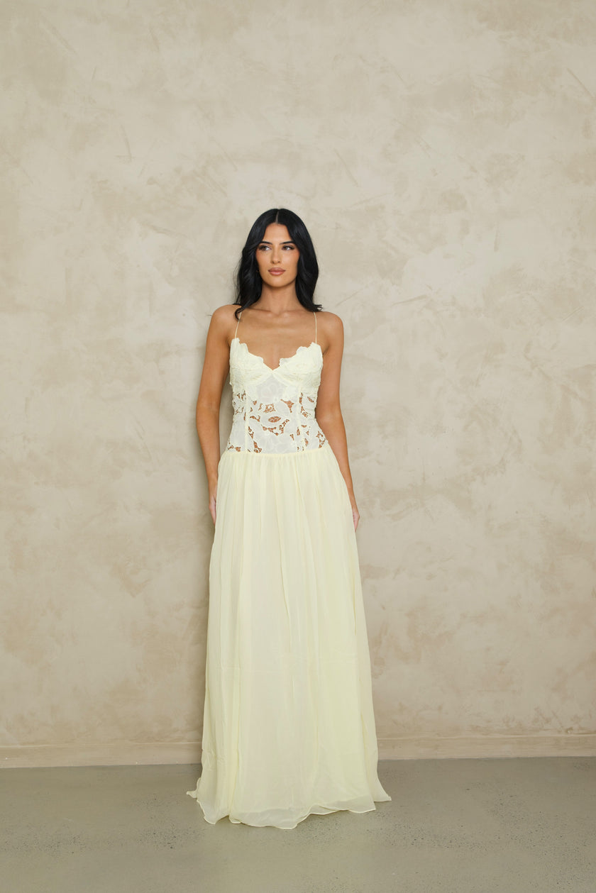 Hansel and Gretel Stephanie Maxi Dress - Butter