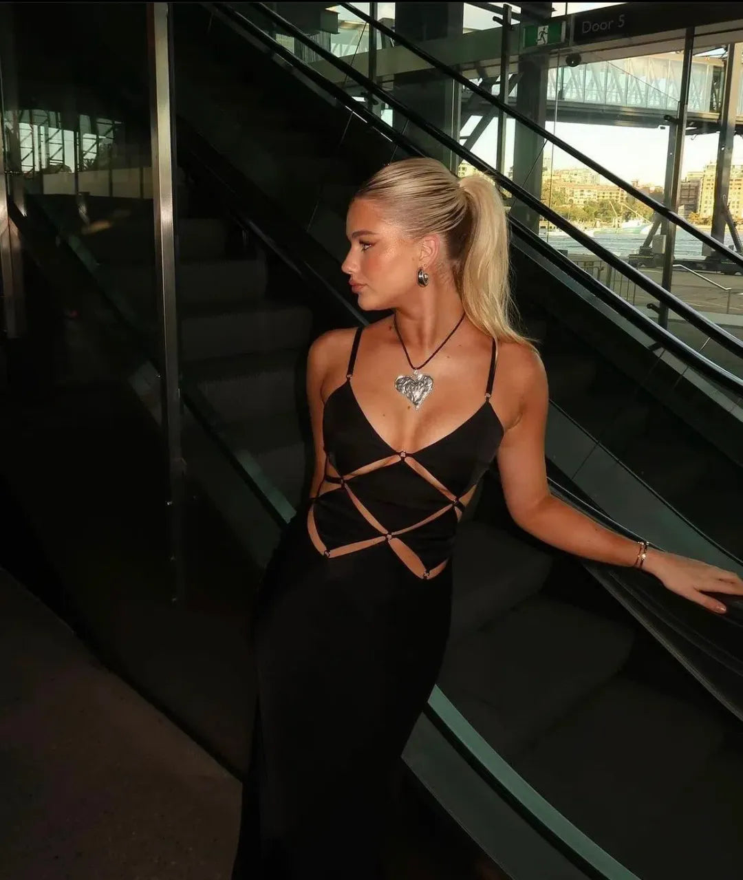 Bec and Bridge Diamond Days Cut Out Maxi Dress - Black