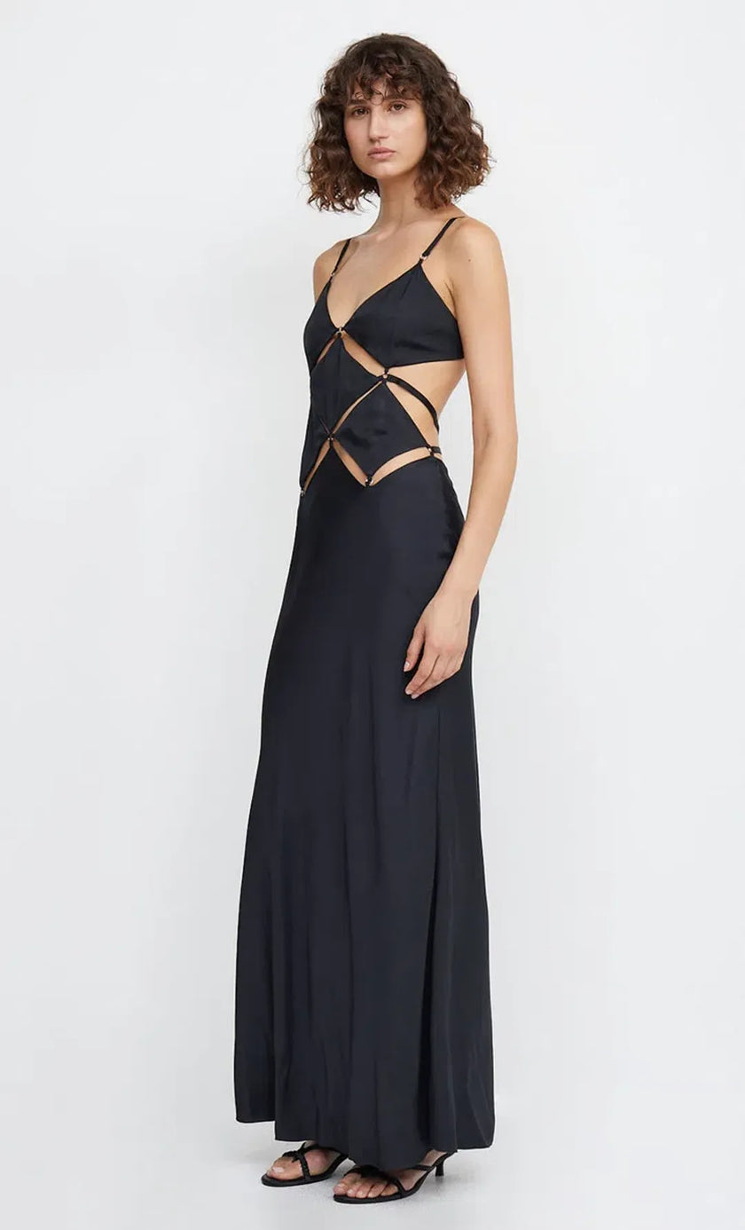 Bec and Bridge Diamond Days Cut Out Maxi Dress - Black