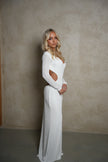 Sasha Therese Athena Mother of Pearl Maxi Dress - White