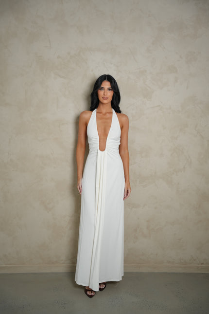 Misha Jennifer Cupro Maxi Dress - Ivory