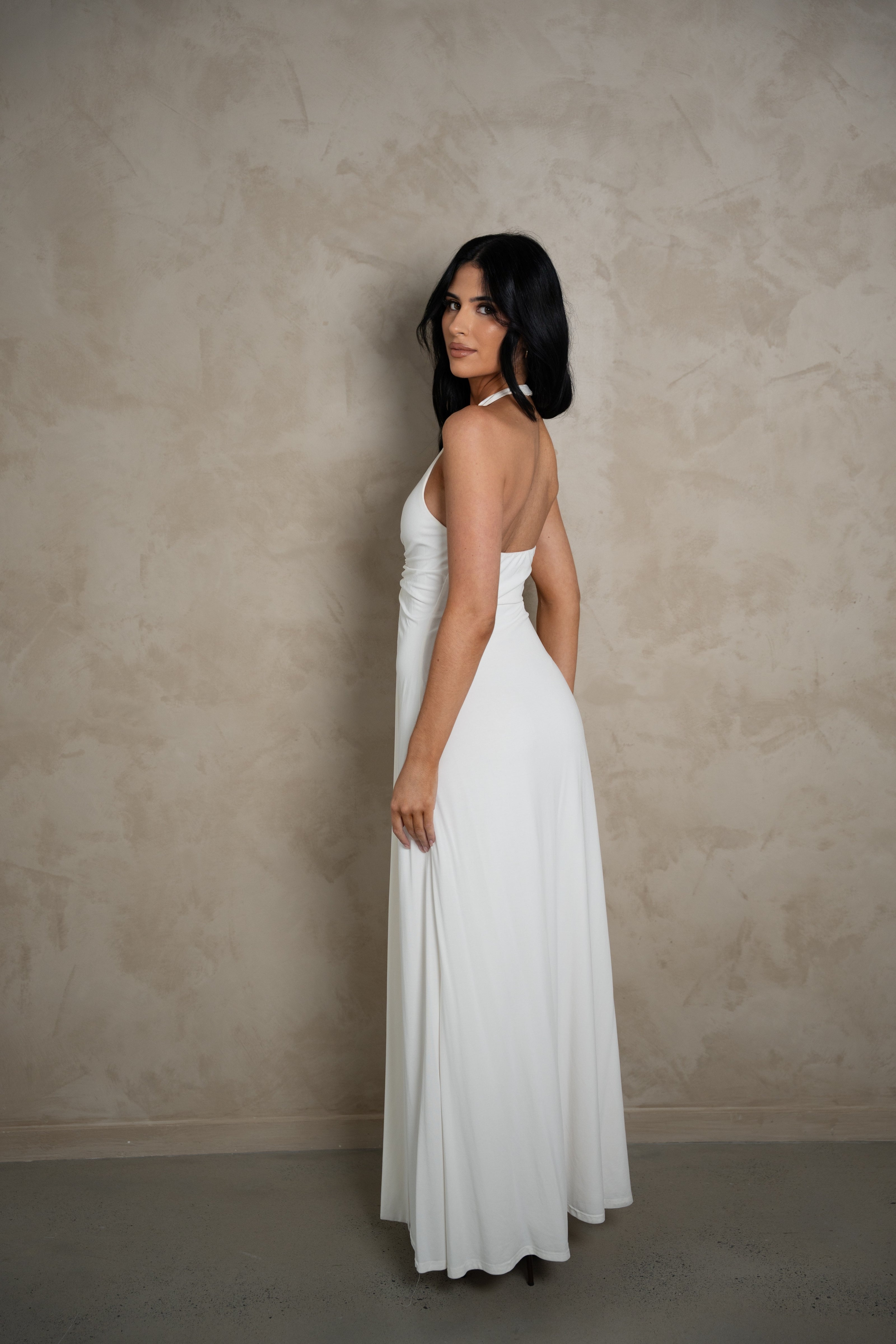 Misha Jennifer Cupro Maxi Dress - Ivory