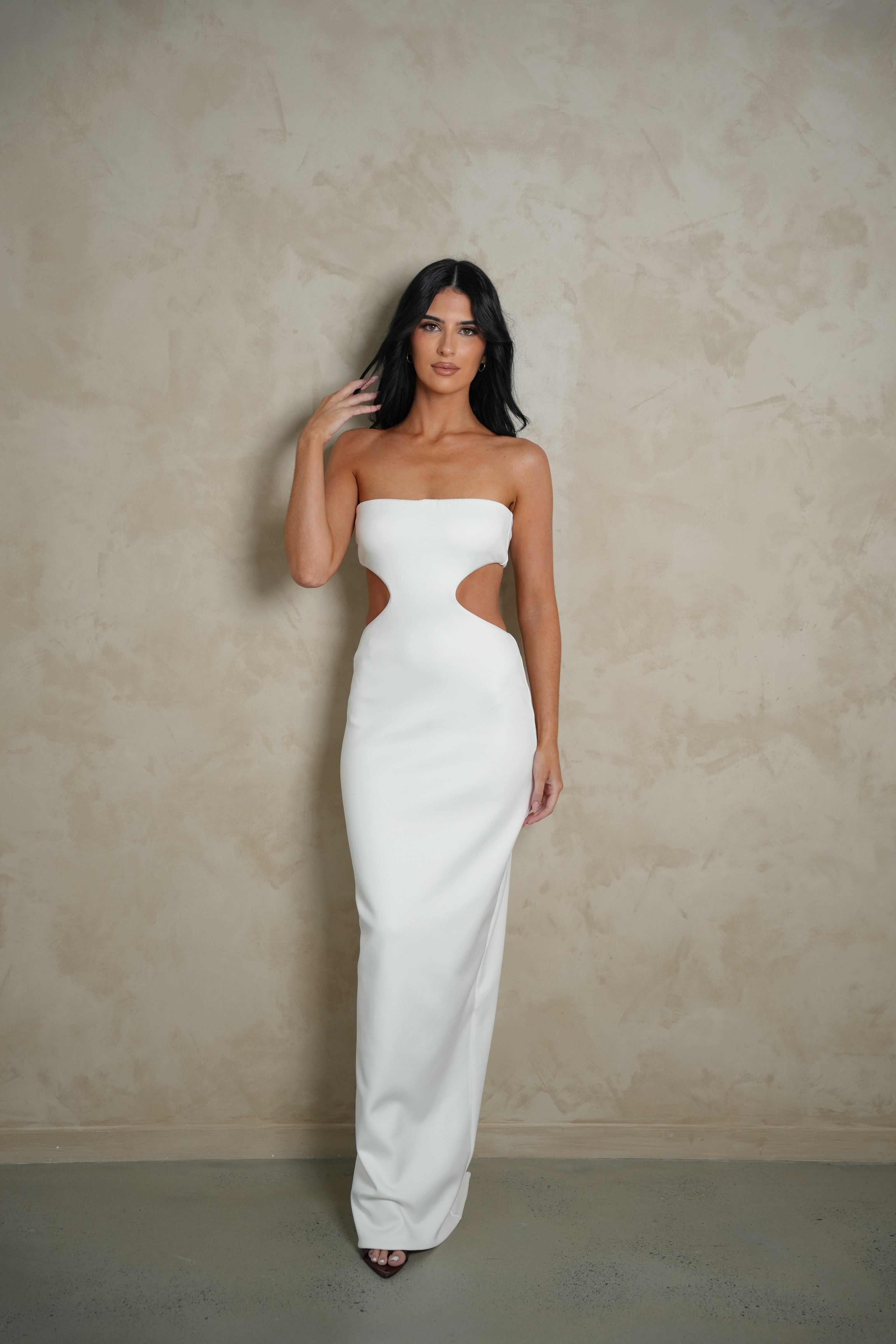 Natalie Rolt Carmen Gown - White