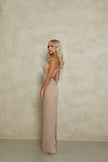Oh Polly Embellished cut out Maxi - Almond