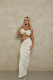 Melani The Label Zenaya Skirt and Ahria crop - Pearl Marble