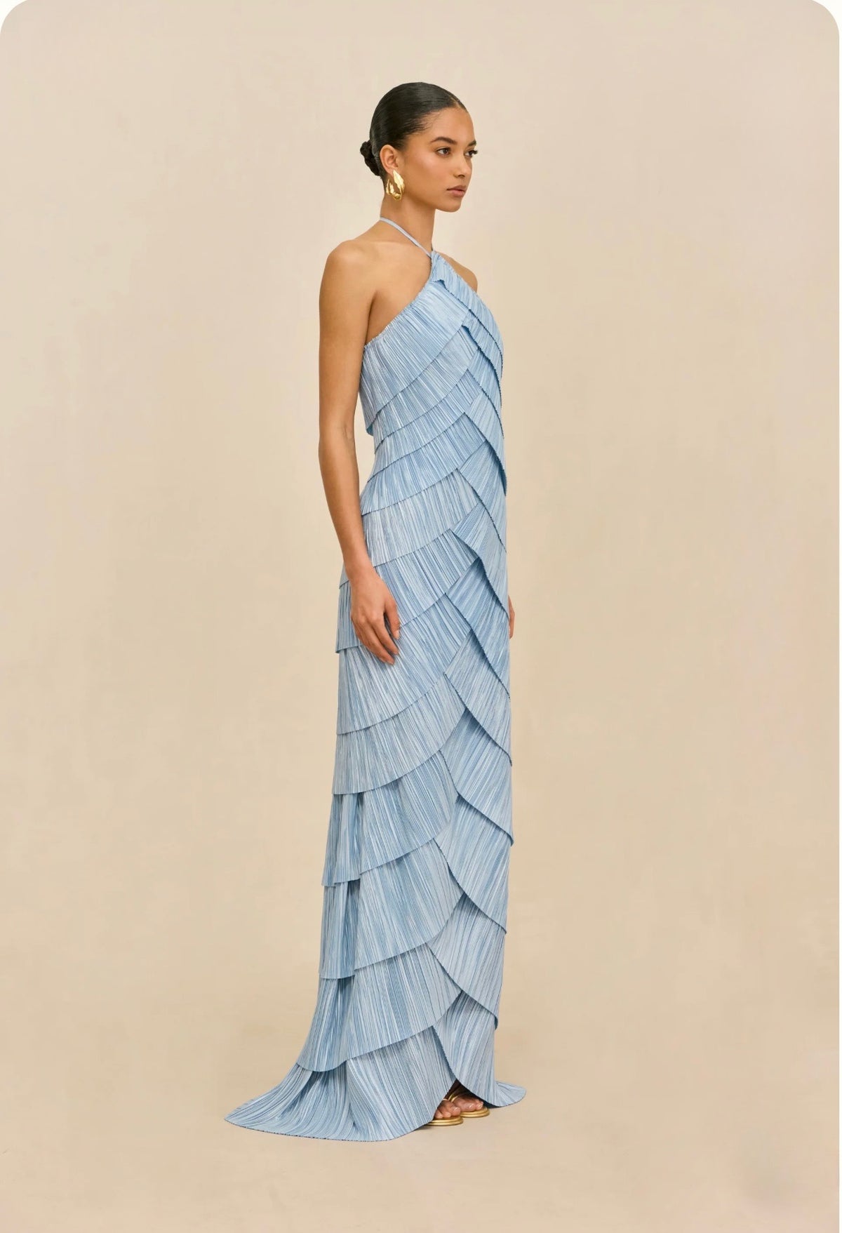 Cult Gaia Marsla Gown Coastal Blue