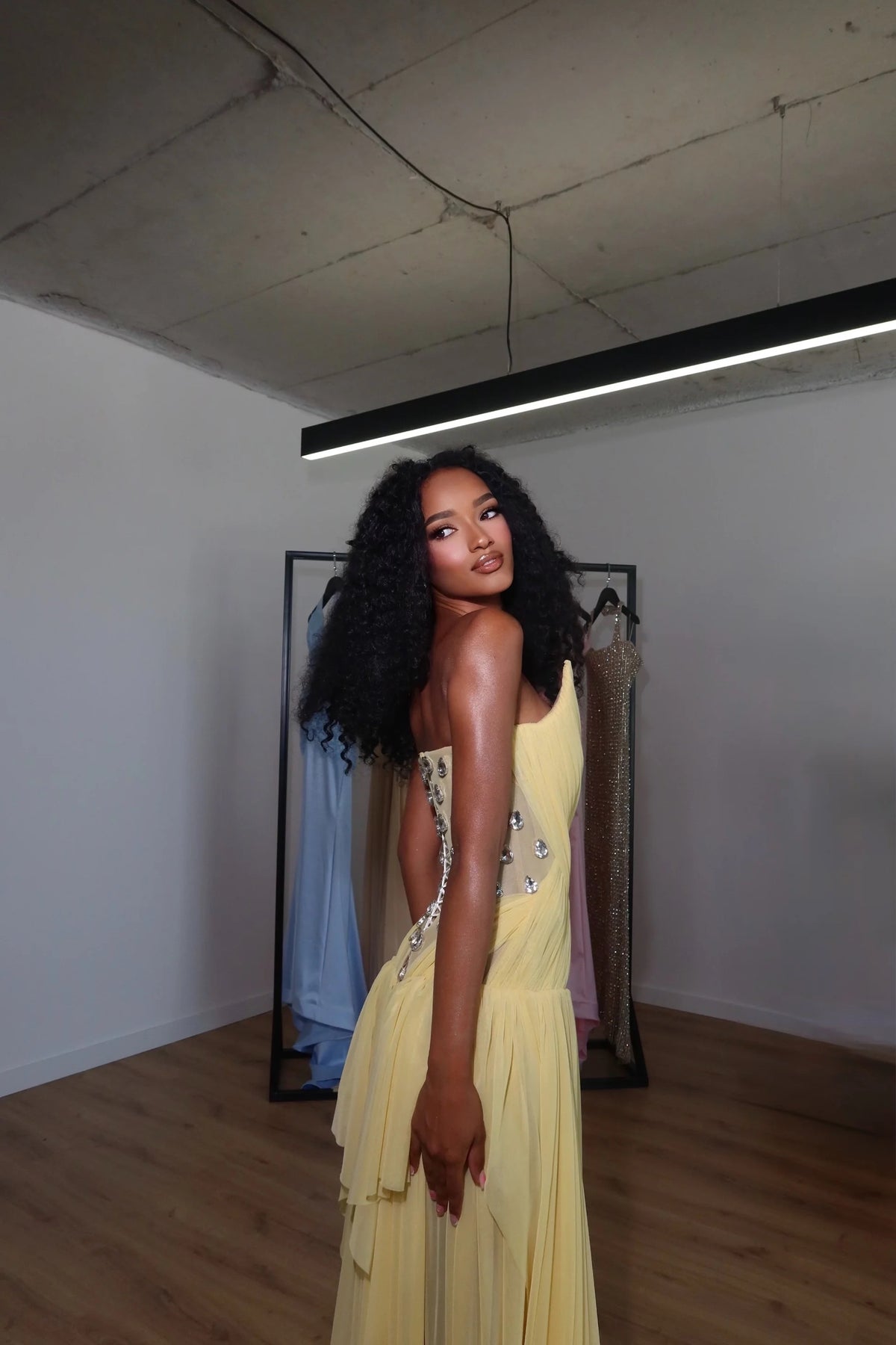 Oxa Couture Aurèlia Gown in Yellow