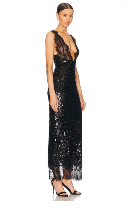 NDB The Lorelai Maxi Dress in Black