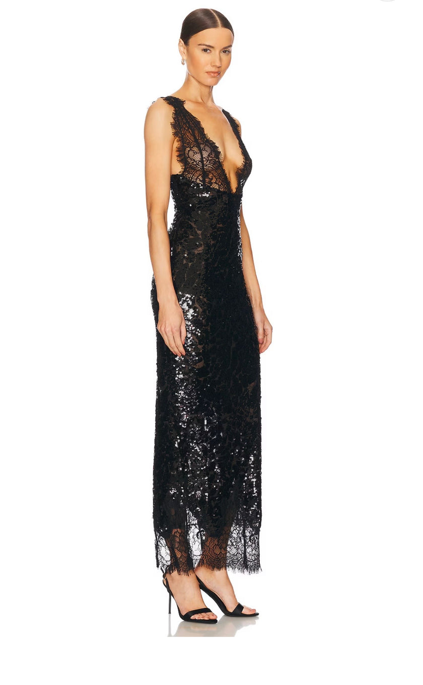 NDB The Lorelai Maxi Dress in Black