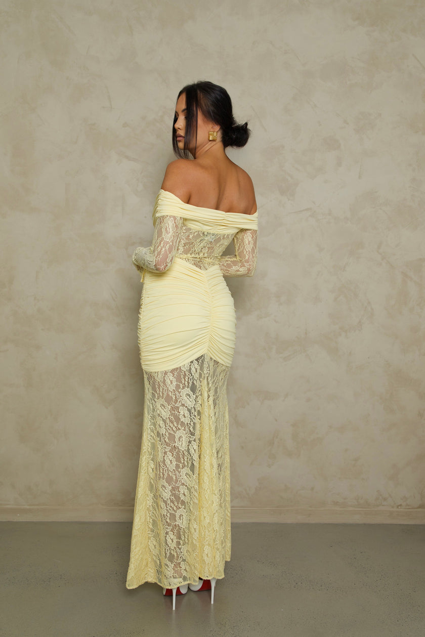 Babyboo Sauline Maxi Dress - Lemon