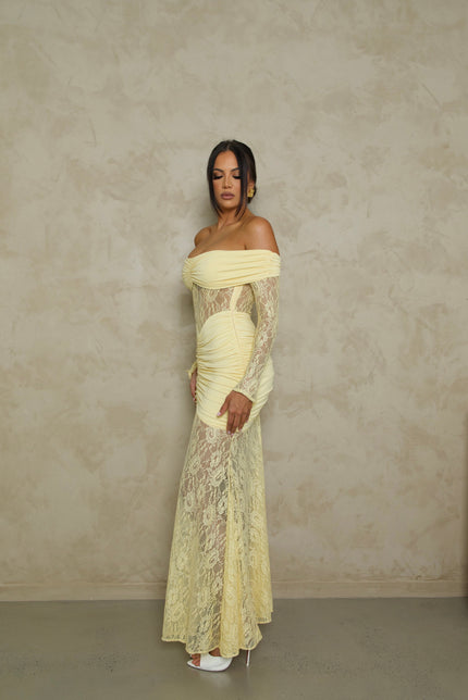 Babyboo Sauline Maxi Dress - Lemon