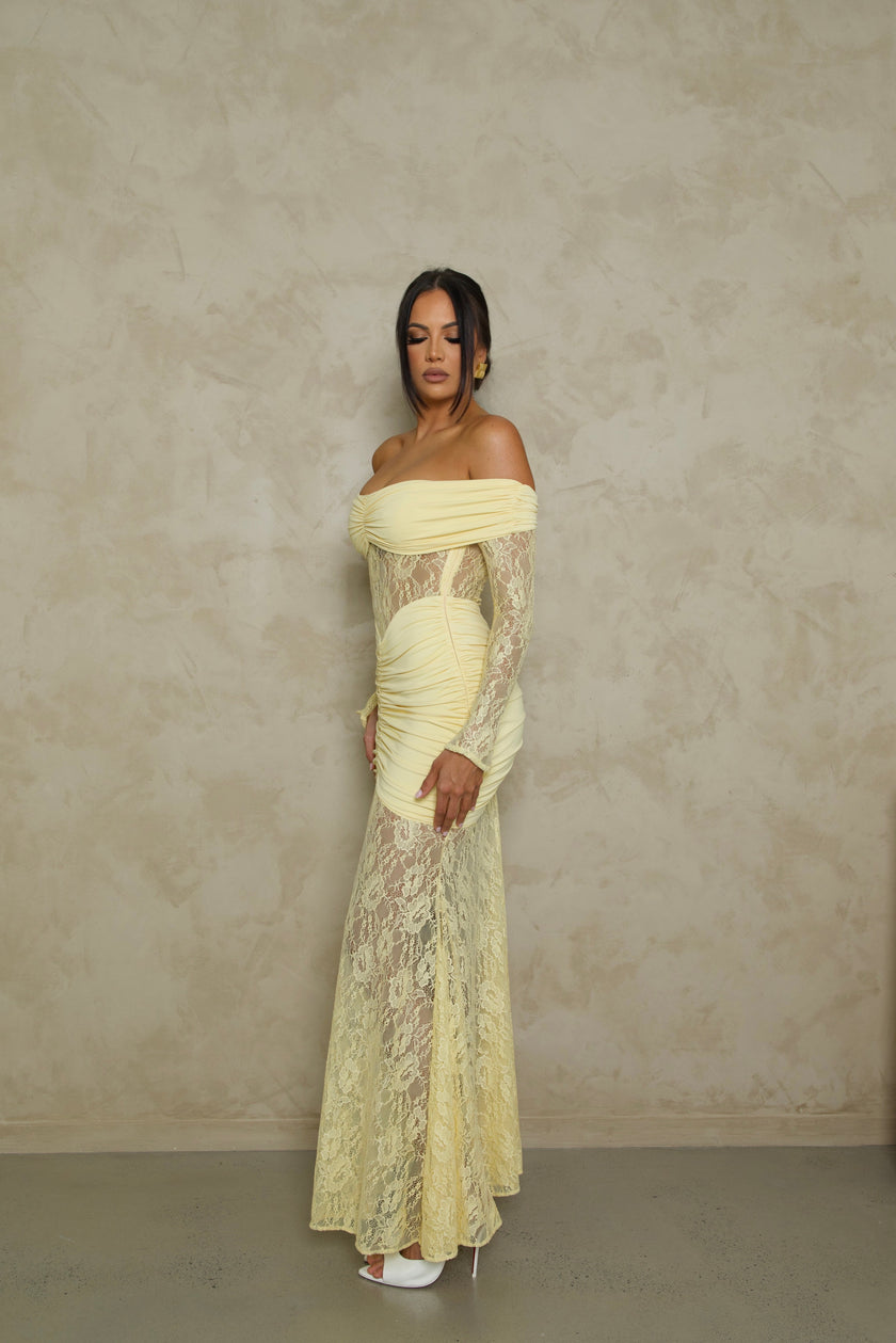 Babyboo Sauline Maxi Dress - Lemon