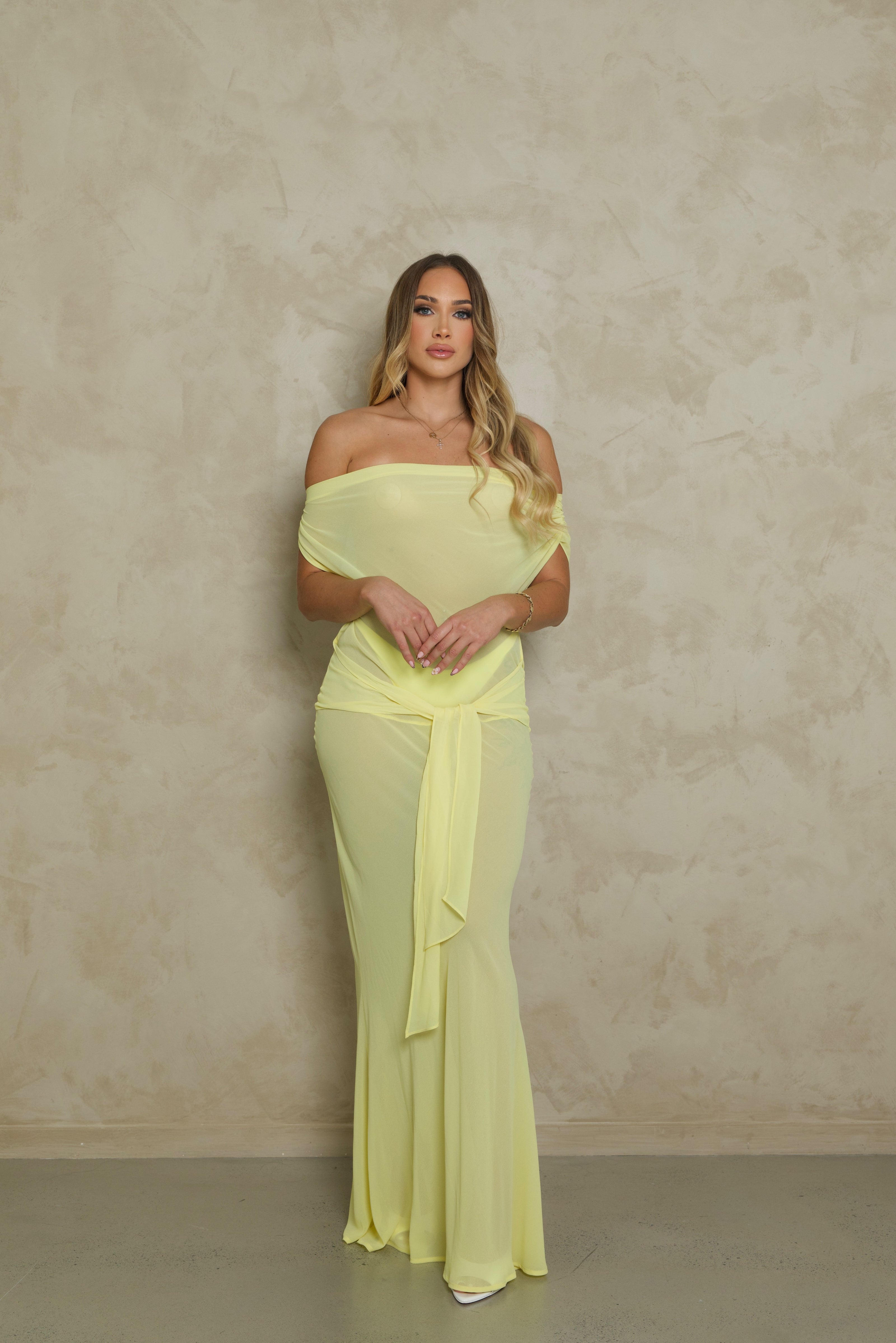I Am Gia Khalo Maxi Dress - Yellow