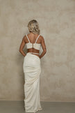 Melani The Label Zenaya Skirt and Ahria crop - Pearl Marble